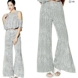 NWT Guess black & white striped pants & top